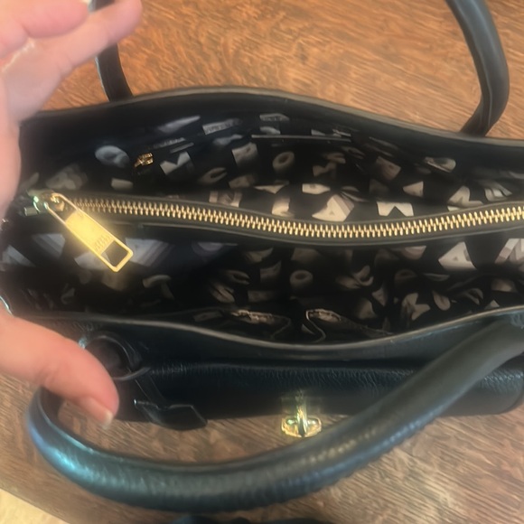 Marc Jacobs 2 Way Cadena Charm Black Pebbled Leather Satchel - Picture 11 of 15